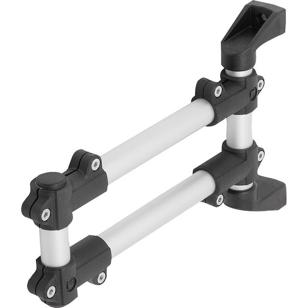 Kipp Monitor Bracket Support Arm Double, Thermoplastic, Comp:Aluminum K1510.3012